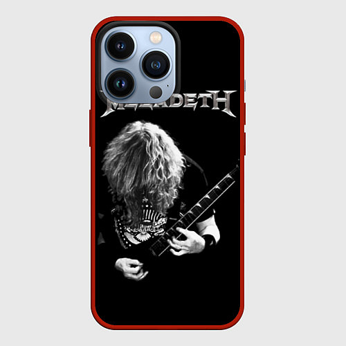 Чехол iPhone 13 Pro Dave Mustaine / 3D-Красный – фото 1