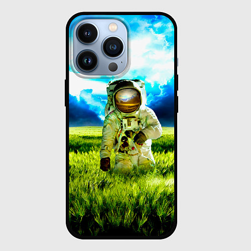 Чехол iPhone 13 Pro Первый на Земле / 3D-Черный – фото 1