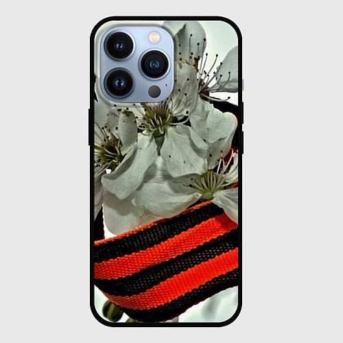 Чехол iPhone 13 Pro Георгиевская лента / 3D-Черный – фото 1