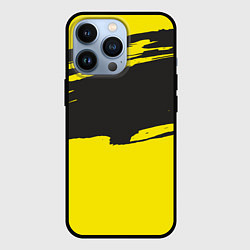 Чехол iPhone 13 Pro Чёрно-жёлтый