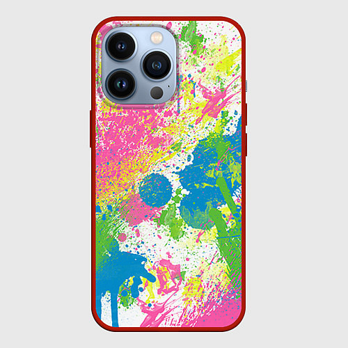 Чехол iPhone 13 Pro Брызги / 3D-Красный – фото 1