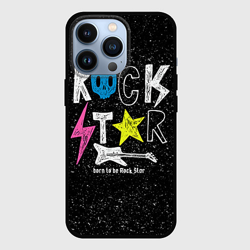 Чехол iPhone 13 Pro Rock Star / 3D-Черный – фото 1