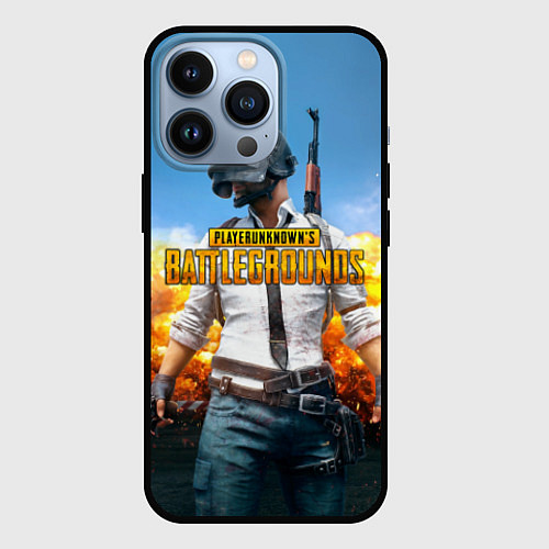 Чехол iPhone 13 Pro PUBG Wars / 3D-Черный – фото 1