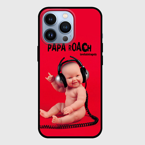 Чехол iPhone 13 Pro Paparoach: Music Kid / 3D-Черный – фото 1