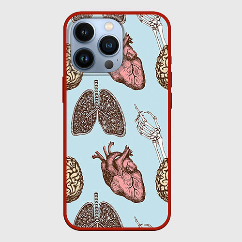 Чехол iPhone 13 Pro Органы / 3D-Красный – фото 1