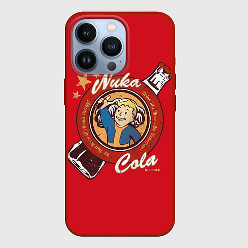 Чехол iPhone 13 Pro Fallout: Nuka Cola / 3D-Красный – фото 1