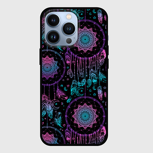 Чехол iPhone 13 Pro Ловцы снов / 3D-Черный – фото 1