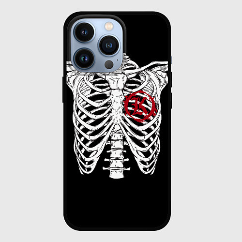 Чехол iPhone 13 Pro Кукрыниксы: Скелет / 3D-Черный – фото 1