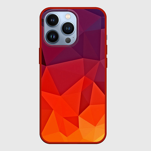 Чехол iPhone 13 Pro Geometric / 3D-Красный – фото 1