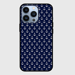 Чехол для iPhone 13 Pro Морские якоря, цвет: 3D-черный