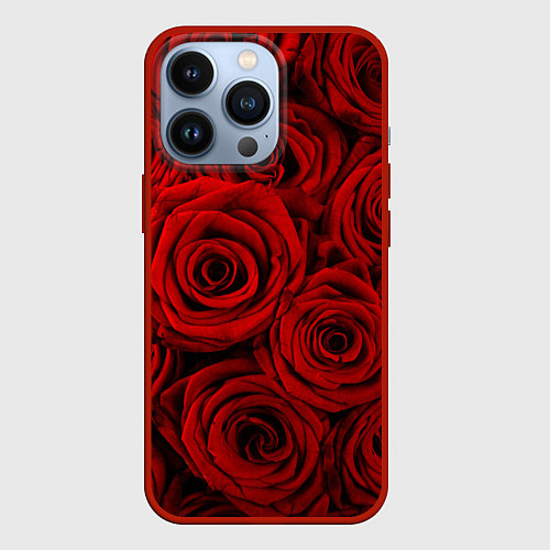 Чехол iPhone 13 Pro Красные розы / 3D-Красный – фото 1