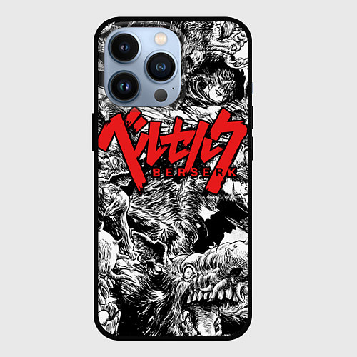 Чехол iPhone 13 Pro Berserk / 3D-Черный – фото 1