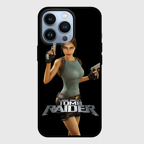 Чехол iPhone 13 Pro TOMB RAIDER / 3D-Черный – фото 1