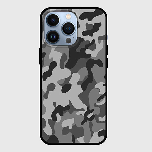 Чехол iPhone 13 Pro Ночной Камуфляж 1 / 3D-Черный – фото 1