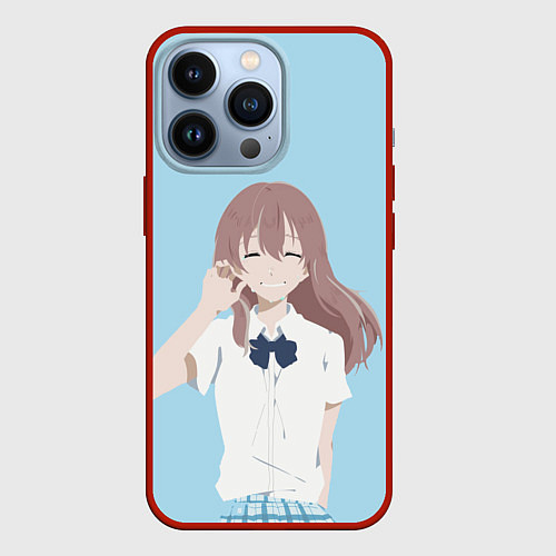 Чехол iPhone 13 Pro Форма голоса Koe no katachi 2 / 3D-Красный – фото 1