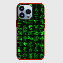 Чехол для iPhone 13 Pro Персонажи Fallout, цвет: 3D-красный