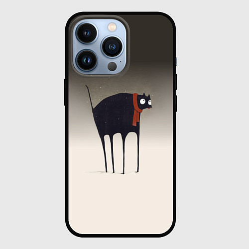 Чехол iPhone 13 Pro Первый снег / 3D-Черный – фото 1