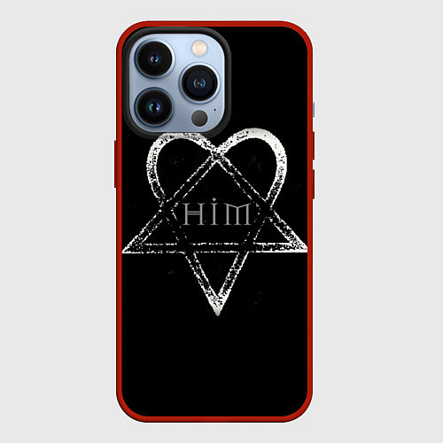 Чехол iPhone 13 Pro HIM / 3D-Красный – фото 1