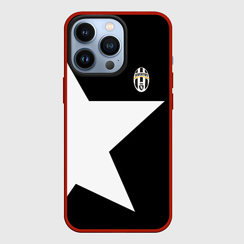 Чехол iPhone 13 Pro FC Juventus: Star / 3D-Красный – фото 1
