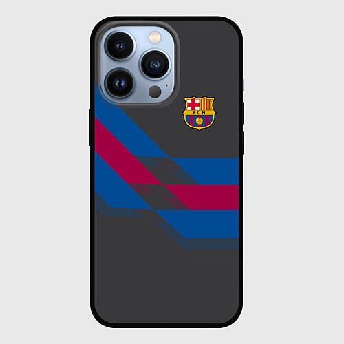 Чехол iPhone 13 Pro Barcelona FC: Dark style / 3D-Черный – фото 1