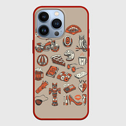 Чехол для iPhone 13 Pro Twin Peaks Pack, цвет: 3D-красный
