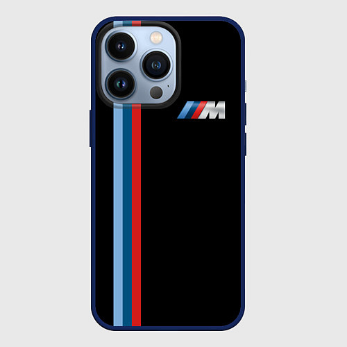 Чехол iPhone 13 Pro BMW BLACK COLLECTION БМВ / 3D-Тёмно-синий – фото 1