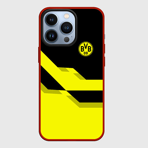 Чехол iPhone 13 Pro BVB FC: Yellow style / 3D-Красный – фото 1