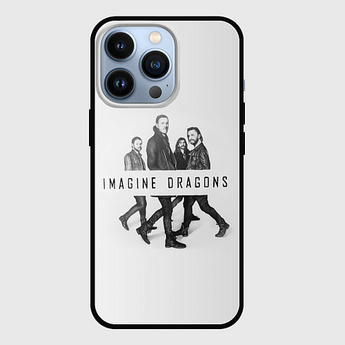 Чехол iPhone 13 Pro Imagine Dragons: White / 3D-Черный – фото 1