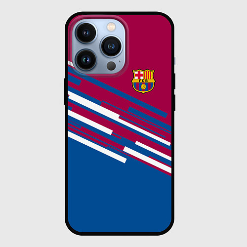 Чехол iPhone 13 Pro Barcelona FC: Sport Line 2018 / 3D-Черный – фото 1