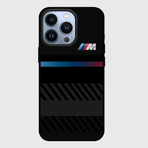 Чехол iPhone 13 Pro BMW: Brand Lines / 3D-Черный – фото 1