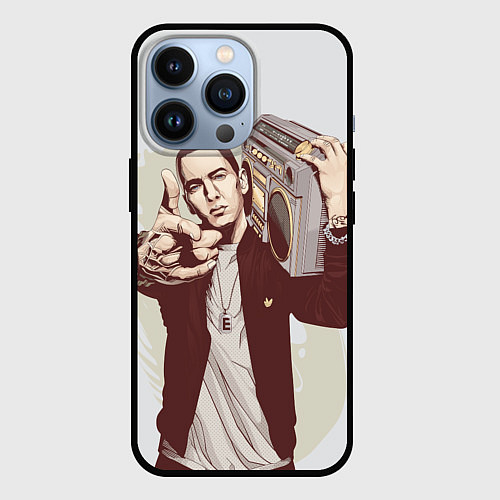 Чехол iPhone 13 Pro Eminem: Street Music / 3D-Черный – фото 1
