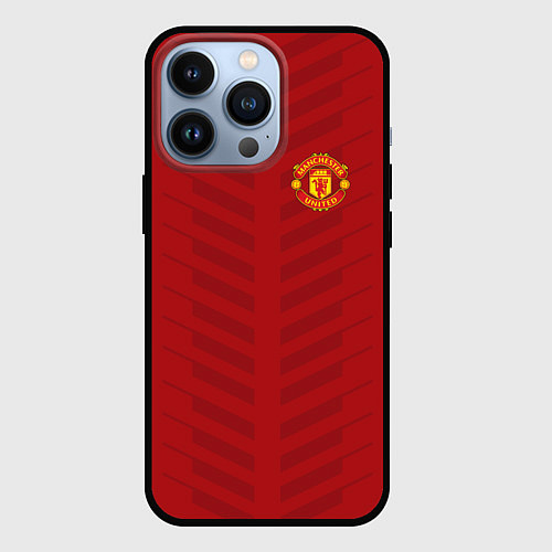 Чехол iPhone 13 Pro Manchester United: Red Lines / 3D-Черный – фото 1