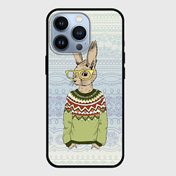 Чехол iPhone 13 Pro Кролик хипстер