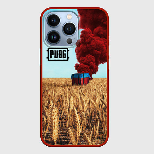 Чехол iPhone 13 Pro PUBG Box / 3D-Красный – фото 1