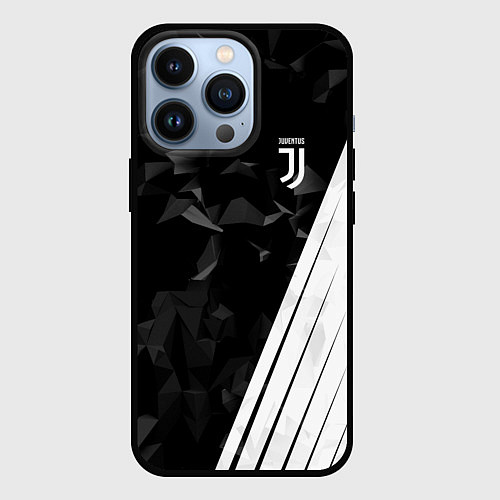 Чехол iPhone 13 Pro FC Juventus: Abstract / 3D-Черный – фото 1