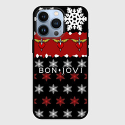 Чехол для iPhone 13 Pro Праздничный Bon Jovi, цвет: 3D-черный