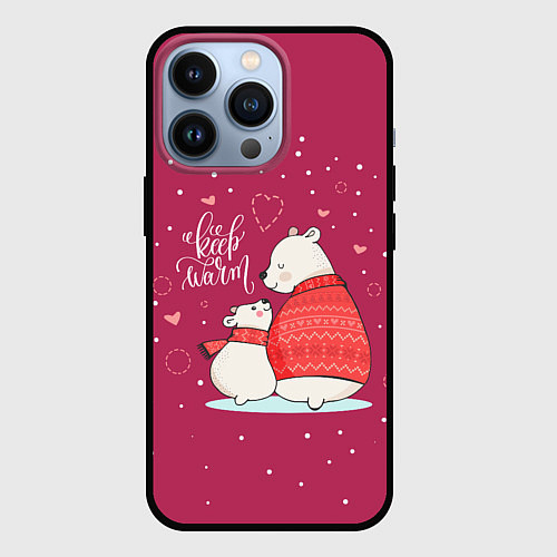 Чехол iPhone 13 Pro Keep warm / 3D-Черный – фото 1