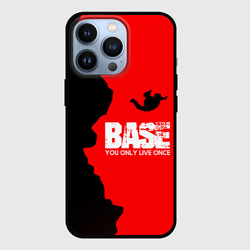 Чехол iPhone 13 Pro Base Jumping: B&R / 3D-Черный – фото 1