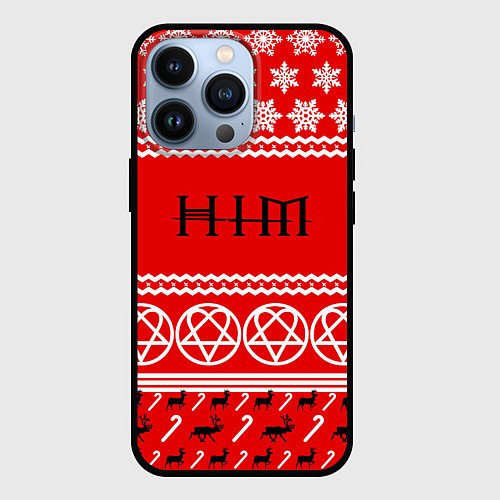 Чехол iPhone 13 Pro Праздничный HIM / 3D-Черный – фото 1