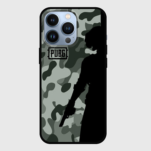 Чехол iPhone 13 Pro PUBG: Camo Shadow / 3D-Черный – фото 1