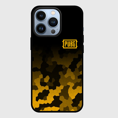Чехол iPhone 13 Pro PUBG: Military Honeycomb / 3D-Черный – фото 1