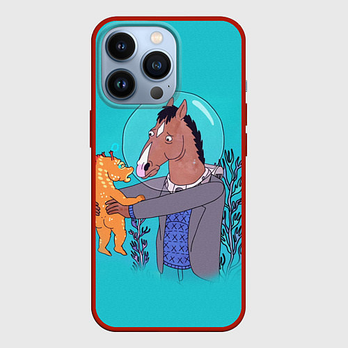 Чехол iPhone 13 Pro BoJack / 3D-Красный – фото 1