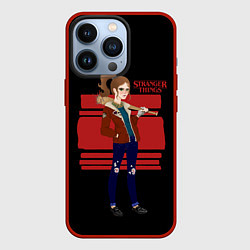 Чехол для iPhone 13 Pro Очень странные дела, цвет: 3D-красный