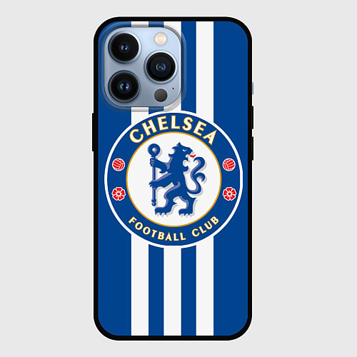 Чехол iPhone 13 Pro FC Chelsea: Gold Lines / 3D-Черный – фото 1