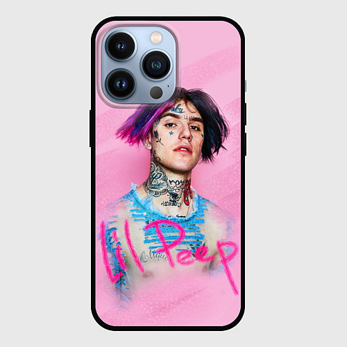 Чехол iPhone 13 Pro Lil Peep: Pink Style / 3D-Черный – фото 1