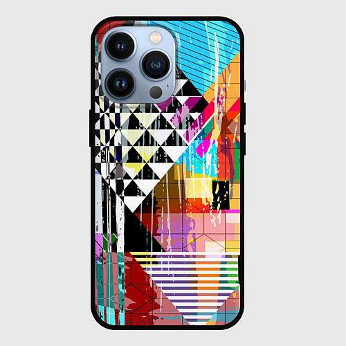 Чехол iPhone 13 Pro RGB Geometry / 3D-Черный – фото 1