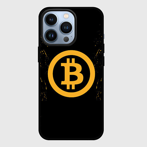 Чехол iPhone 13 Pro Bitcoin Master / 3D-Черный – фото 1