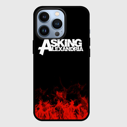 Чехол iPhone 13 Pro Asking Alexandria: Flame / 3D-Черный – фото 1