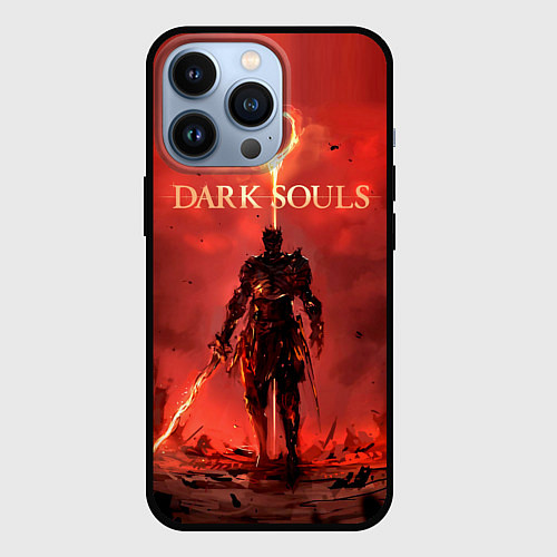Чехол iPhone 13 Pro Dark Souls: Red Sunrise / 3D-Черный – фото 1