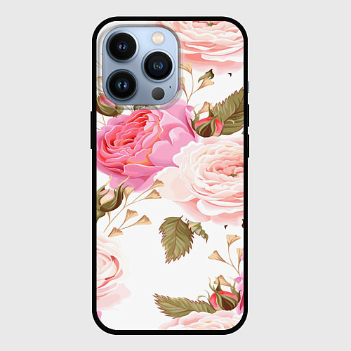 Чехол iPhone 13 Pro Spring Flowers / 3D-Черный – фото 1